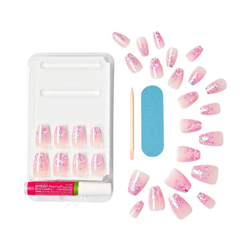 KISS Gel Fantasy Dreamdust Nails Short length - Courage